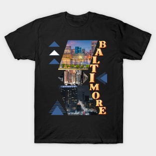 BALTIMORE CITY SKYLINE DESIGN T-Shirt